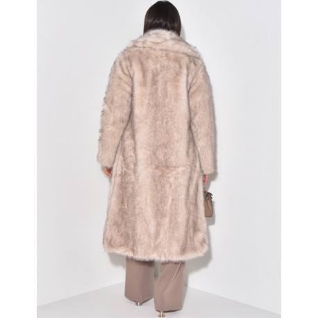Manteau oversize à fourrure premium
