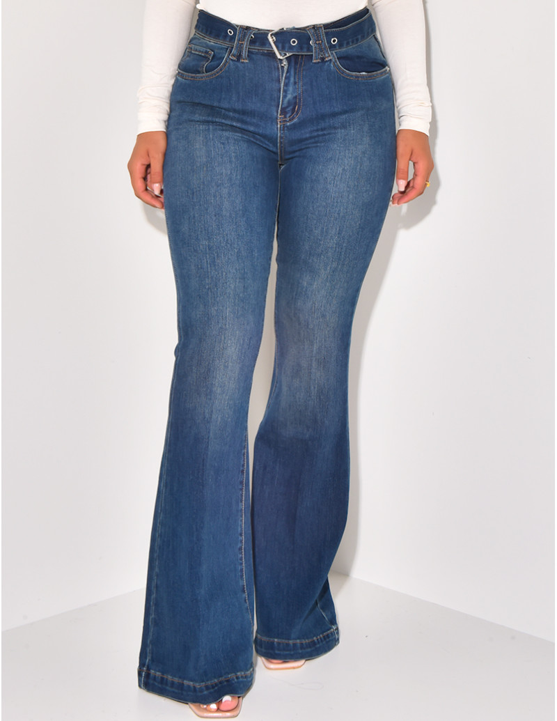 Jeans taille haute & flare...