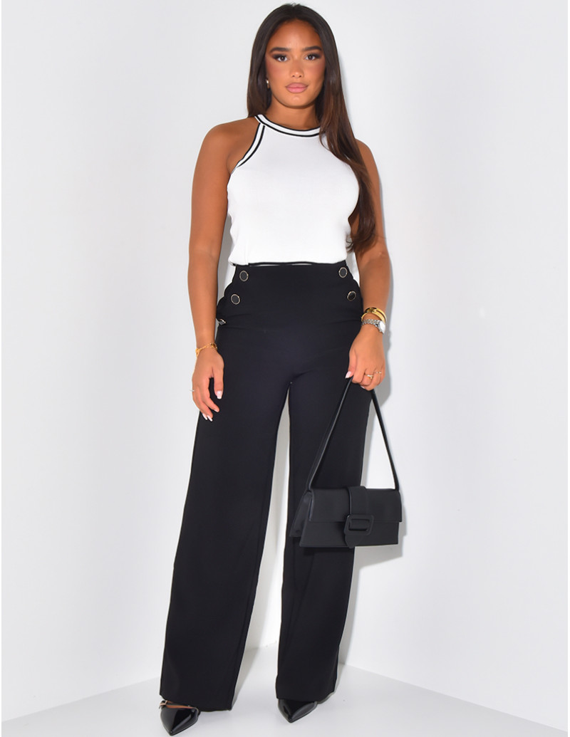 Straight-leg trousers with...