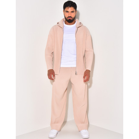 Ensemble gilet et pantalon plissés