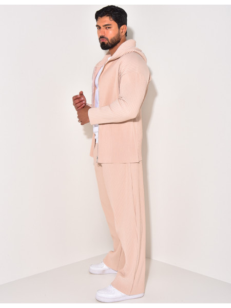 Ensemble gilet et pantalon plissés