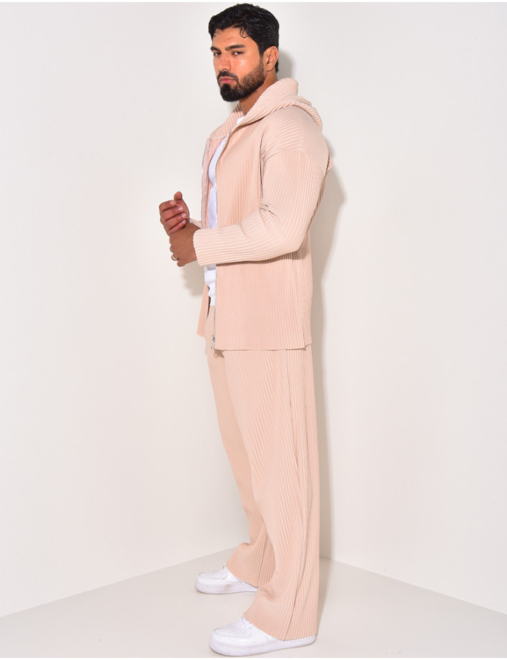 Ensemble gilet et pantalon plissés