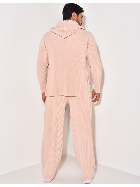 Ensemble gilet et pantalon plissés