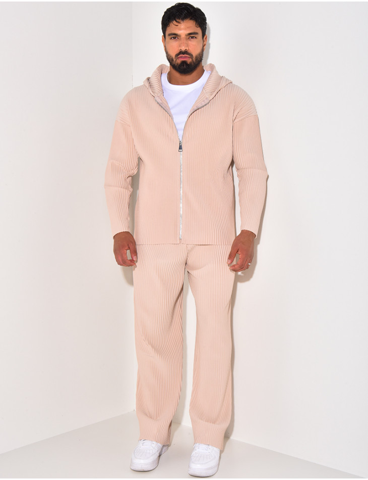 Ensemble gilet et pantalon plissés