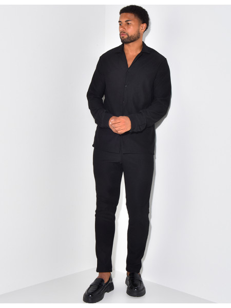 Set aus Plissee-Hose und -Hemd