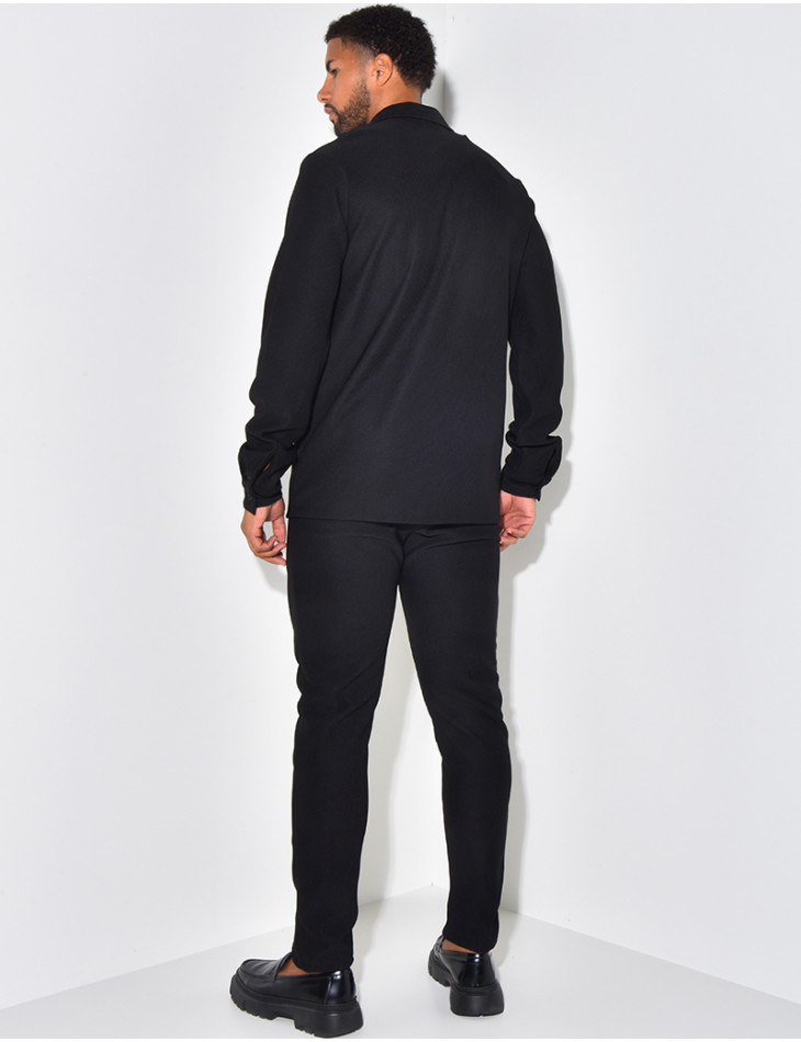 Set aus Plissee-Hose und -Hemd