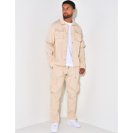 Ensemble chemise et pantalon à poches