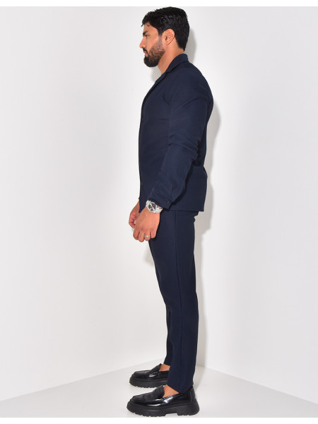 Ensemble pantalon et chemise plissés