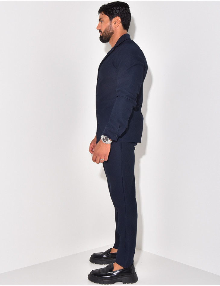 Ensemble pantalon et chemise plissés
