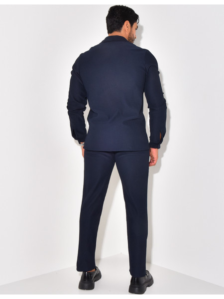 Ensemble pantalon et chemise plissés