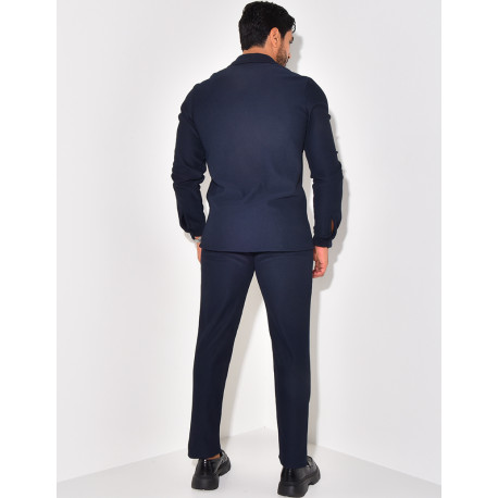 Ensemble pantalon et chemise plissés