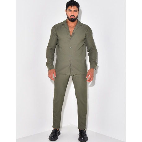 Set aus Plissee-Hose und -Hemd