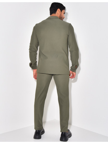 Set aus Plissee-Hose und -Hemd