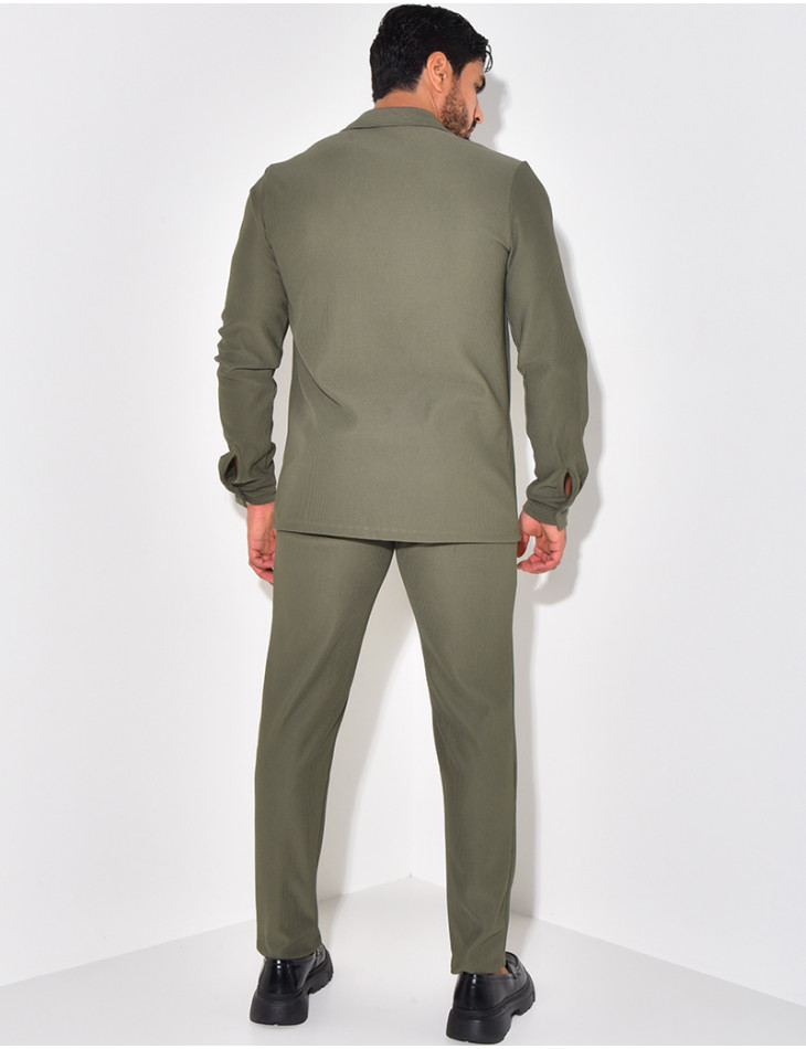 Set aus Plissee-Hose und -Hemd