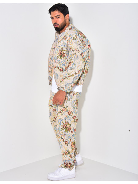 Ensemble à fleurs texturé