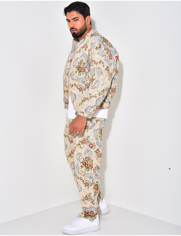 Ensemble à fleurs texturé