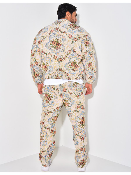 Ensemble à fleurs texturé