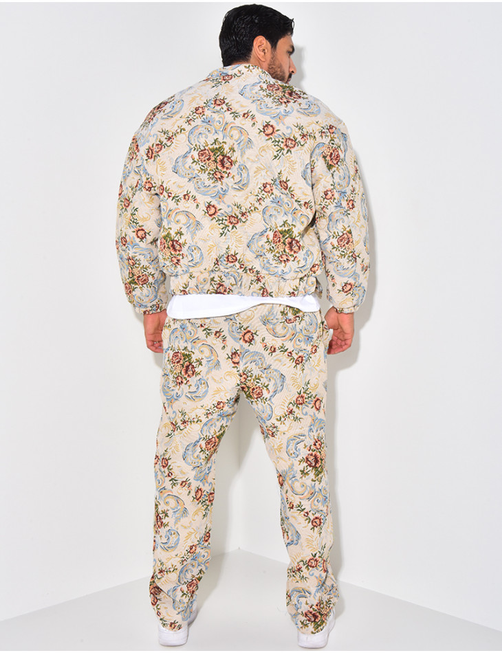 Ensemble à fleurs texturé