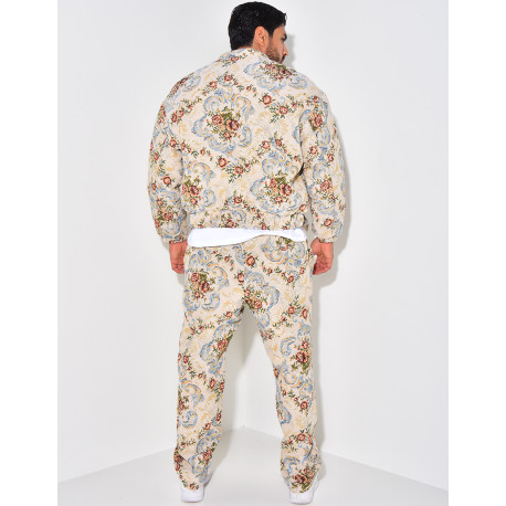 Ensemble à fleurs texturé