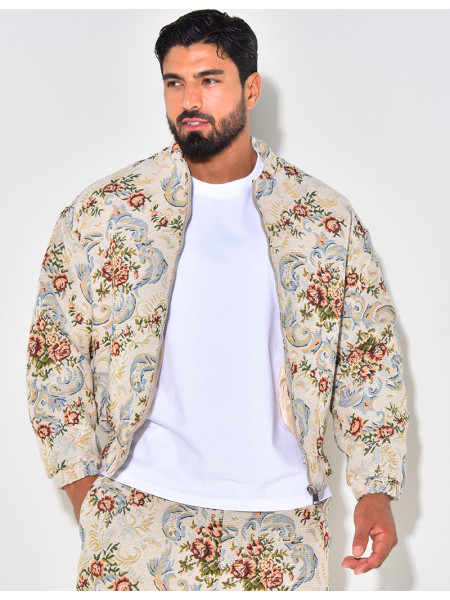 Ensemble à fleurs texturé