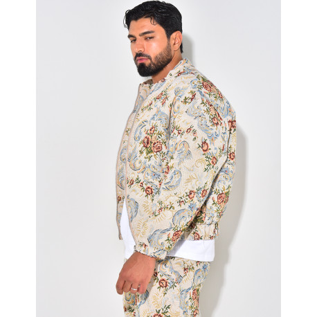 Ensemble à fleurs texturé