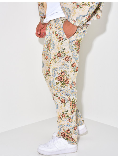 Ensemble à fleurs texturé