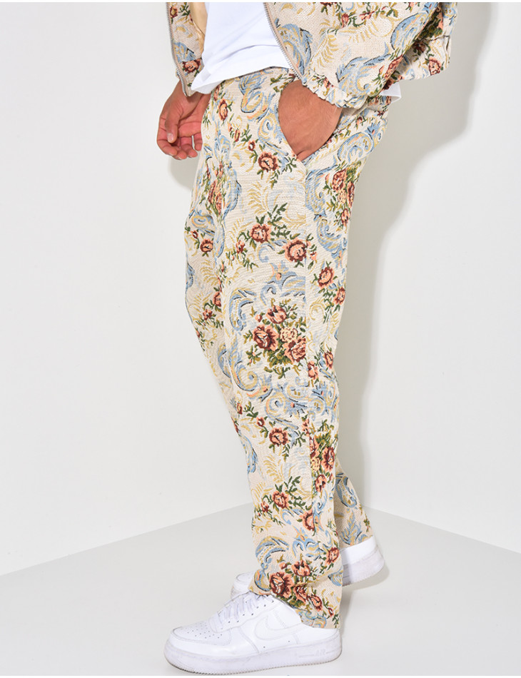 Ensemble à fleurs texturé