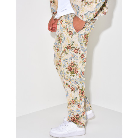 Ensemble à fleurs texturé