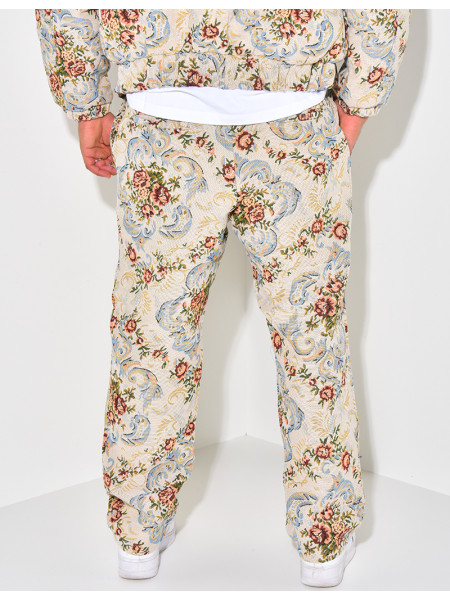 Ensemble à fleurs texturé