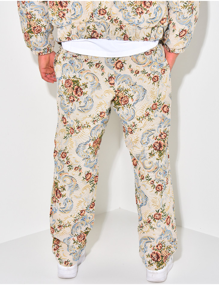 Ensemble à fleurs texturé