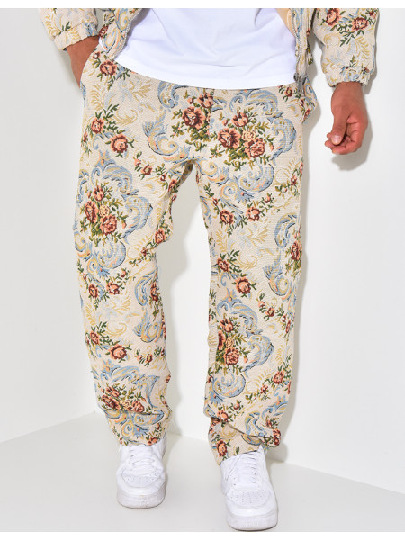 Ensemble à fleurs texturé