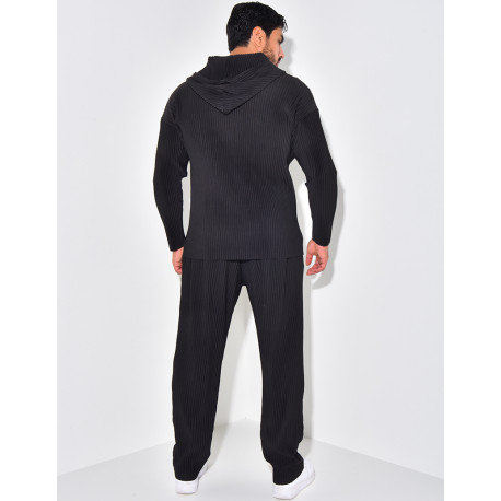 Set aus Weste und Hose Plissee