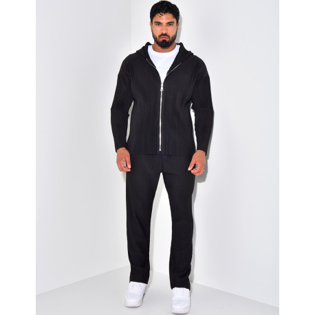 Set aus Weste und Hose Plissee