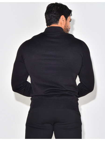 Feiner Pullover Kragen mit Reißverschluss