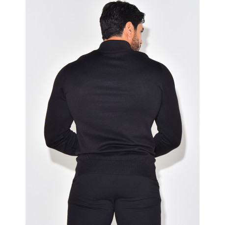 Feiner Pullover Kragen mit Reißverschluss