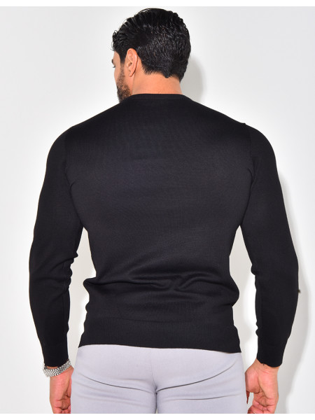 Pull fin col rond