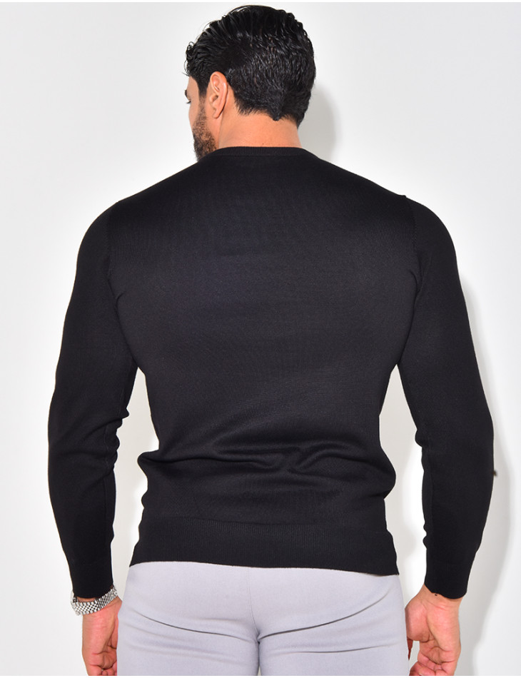 Pull fin col rond