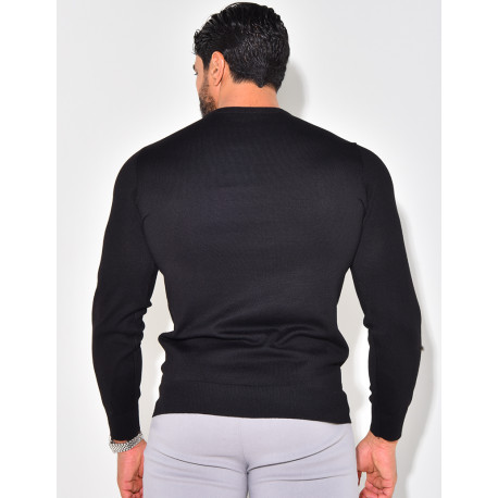 Pull fin col rond