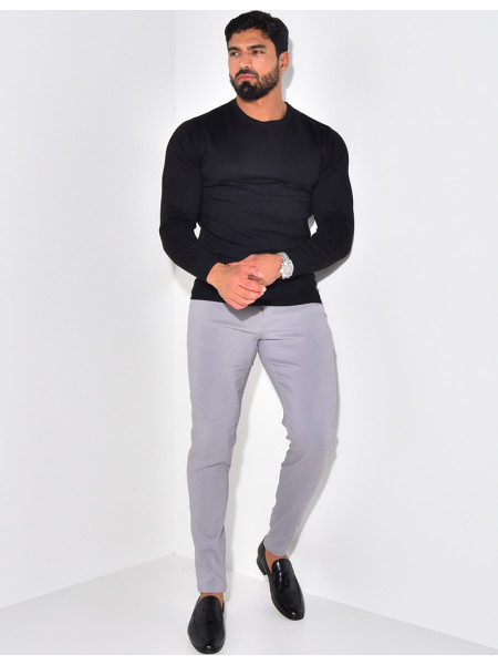 Pull fin col rond