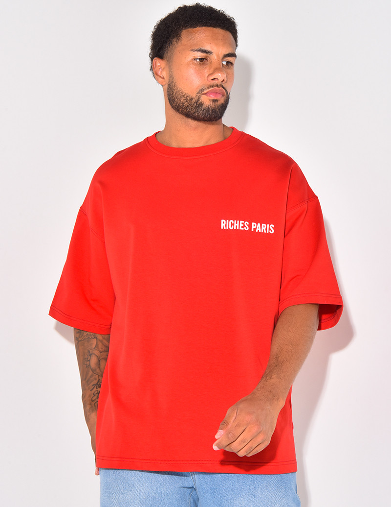 T-SHIRT RICHES PARIS ROUGE