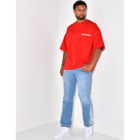 T-SHIRT RICHES PARIS ROT