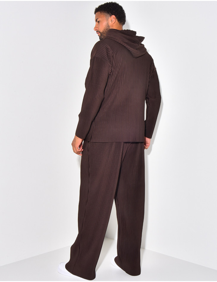 Pleated waistcoat and trouser set