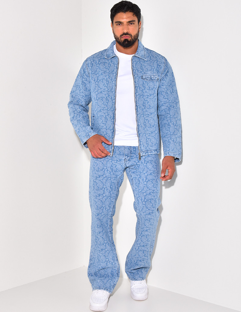 Ensemble en jeans à motifs
