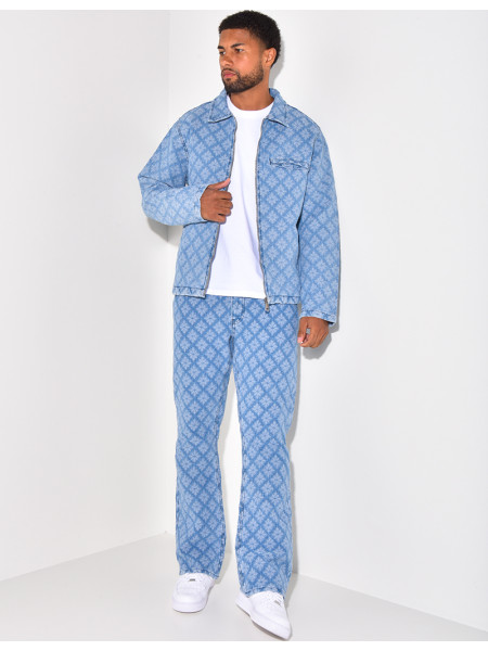 Ensemble veste et pantalon à motifs