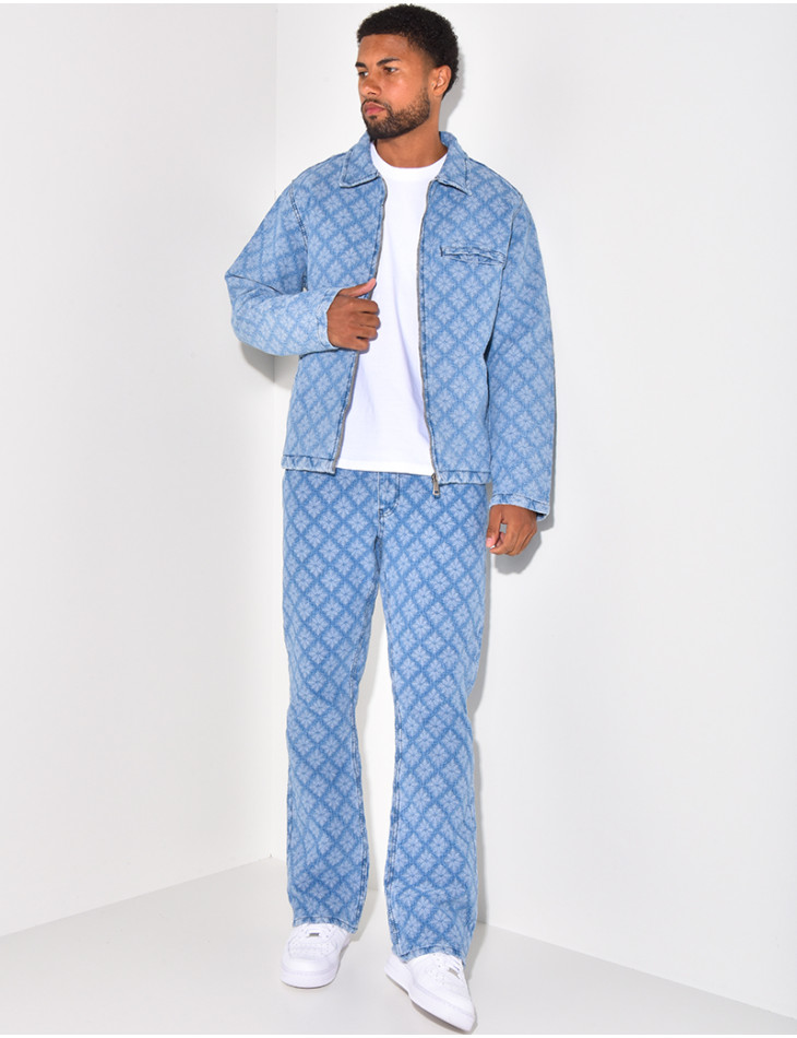 Ensemble veste et pantalon à motifs