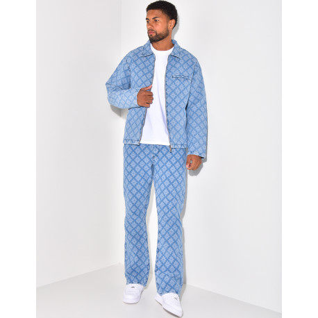 Ensemble veste et pantalon à motifs