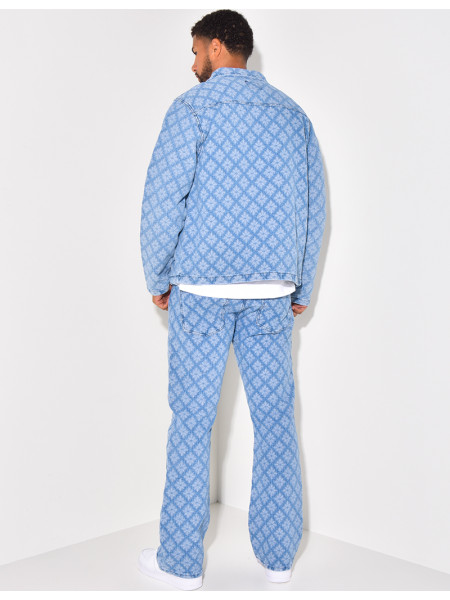 Ensemble veste et pantalon à motifs