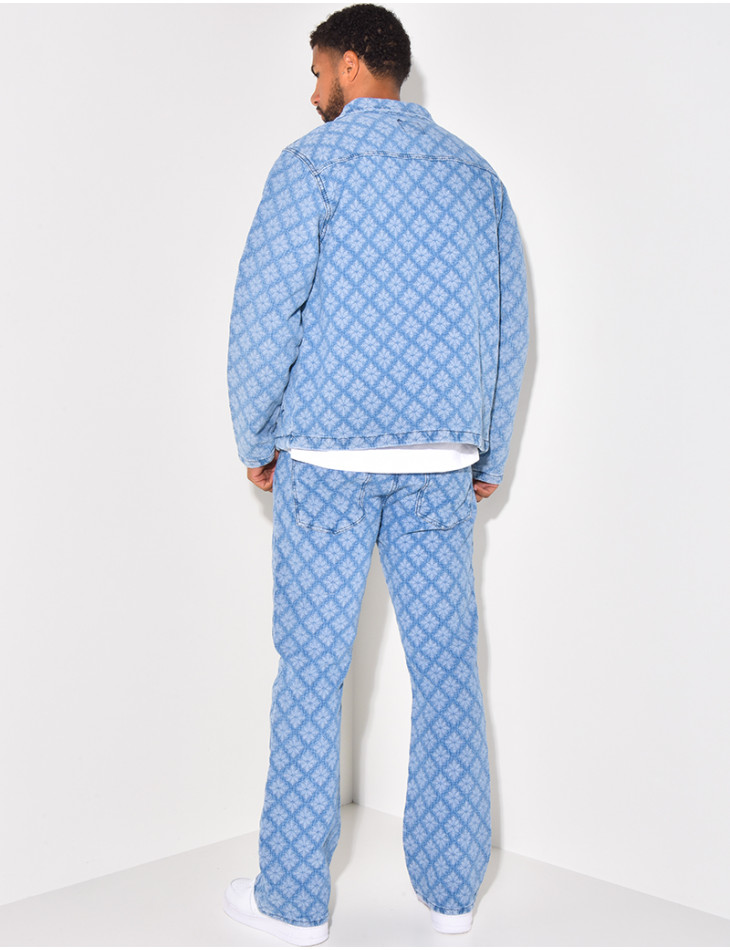 Ensemble veste et pantalon à motifs