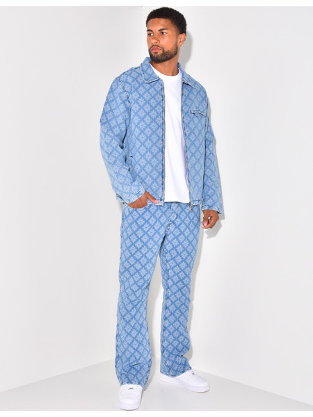 Ensemble veste et pantalon à motifs