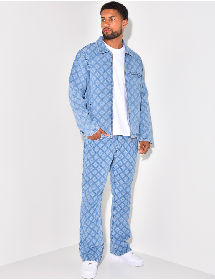 Ensemble veste et pantalon à motifs